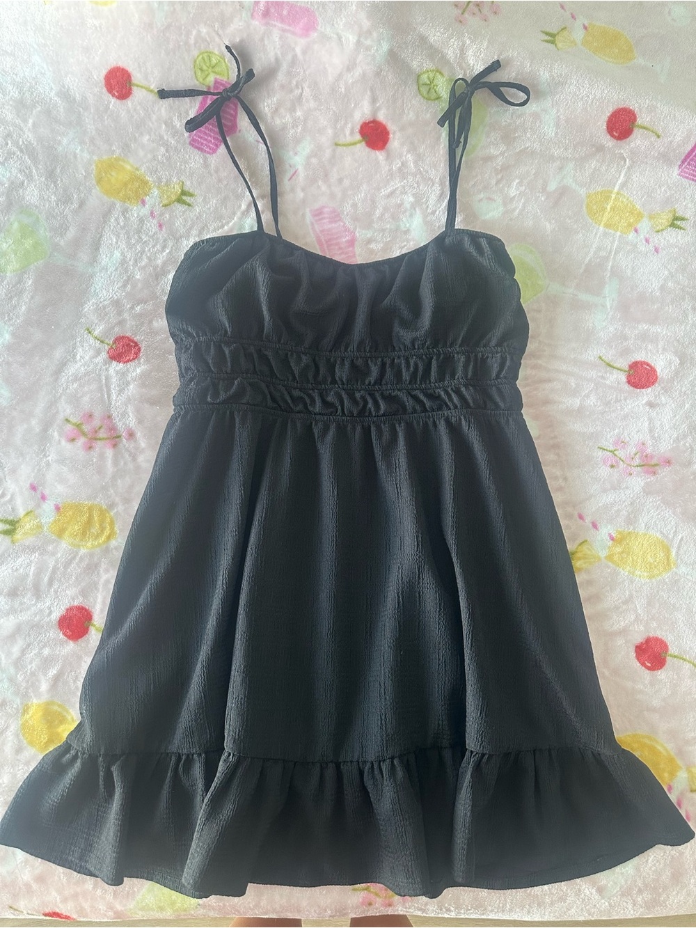Divided Black Mini Dress